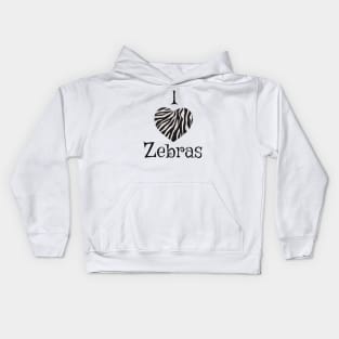 I love zebras Kids Hoodie